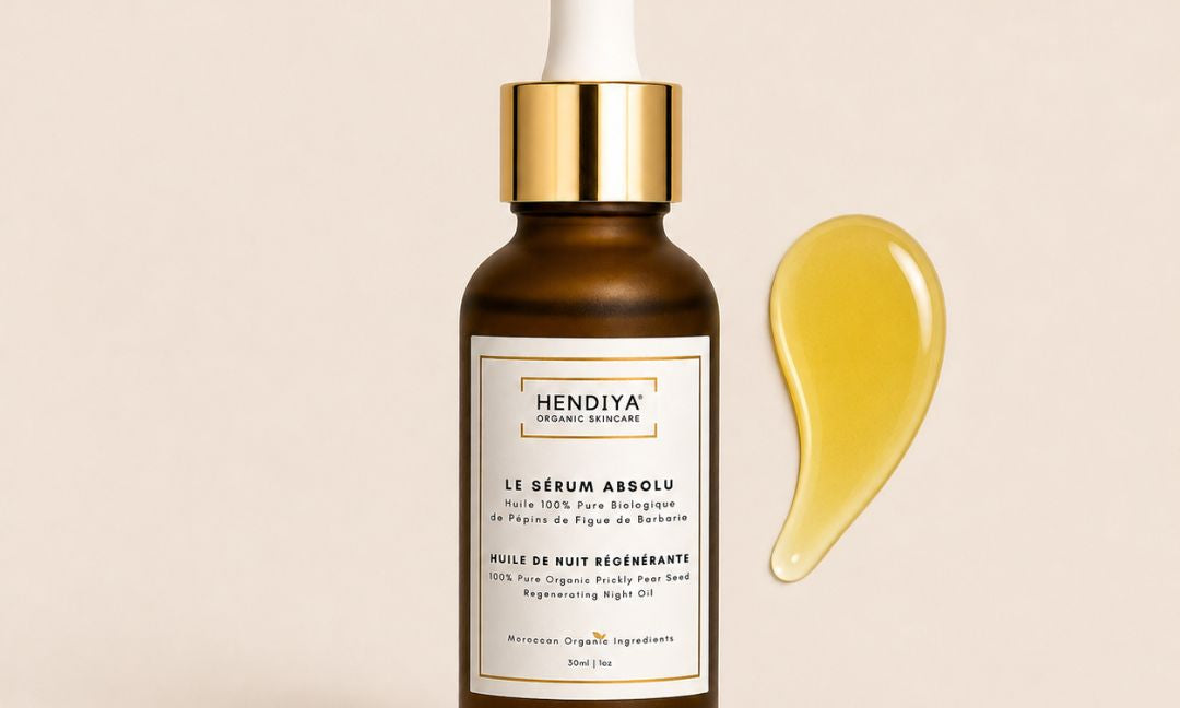 Flacon Le Sérum Absolu, huile de pépins de figue de barbarie bio Hendiya, à intégrer dans sa routine skincare