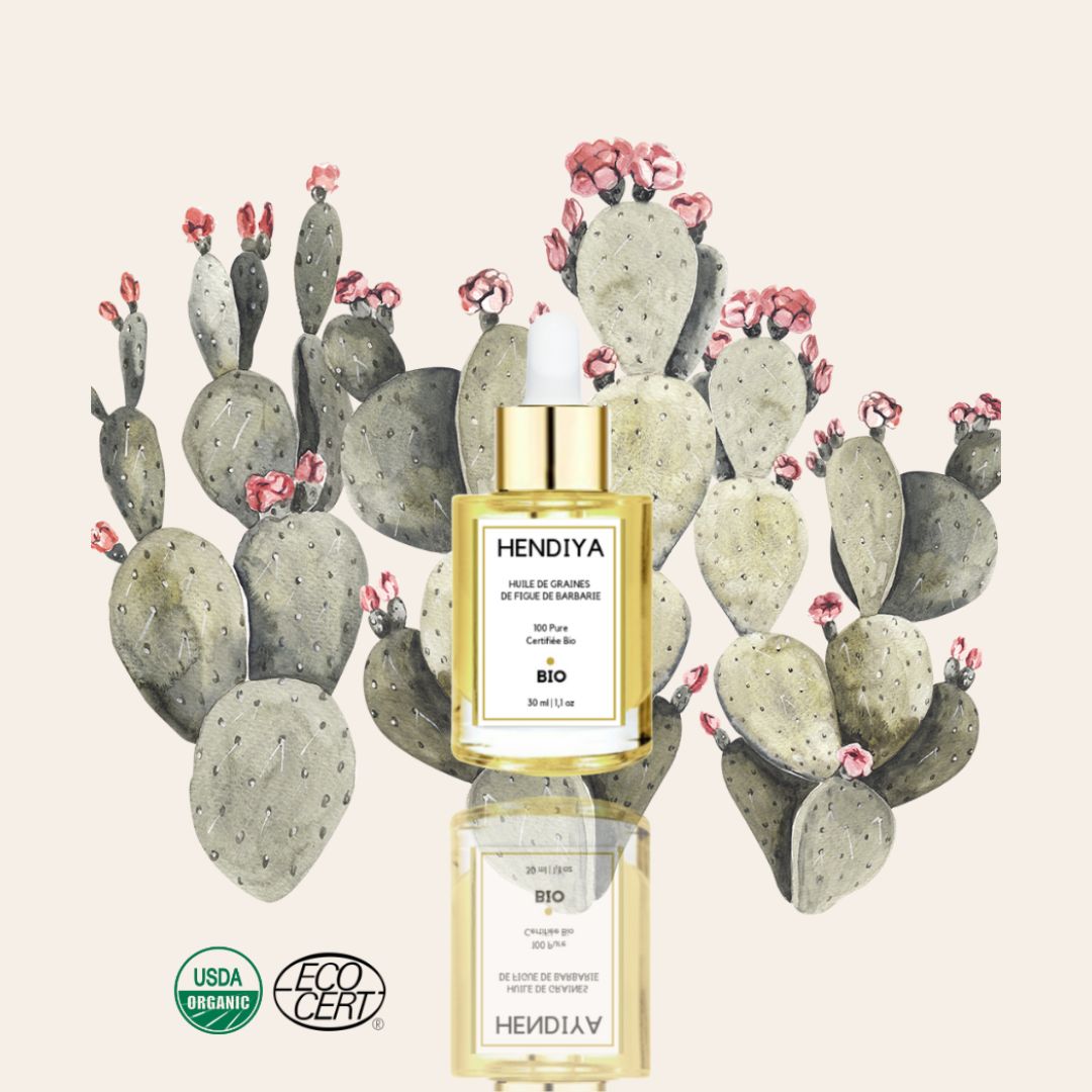prickly pear seed oil hendiya organic skincare Huile de pépins de figue de barbarie bio