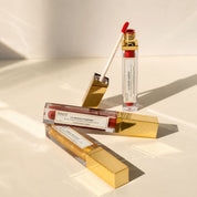 Range of natural Hendiya lipsticks, including Le Rouge Pourpre